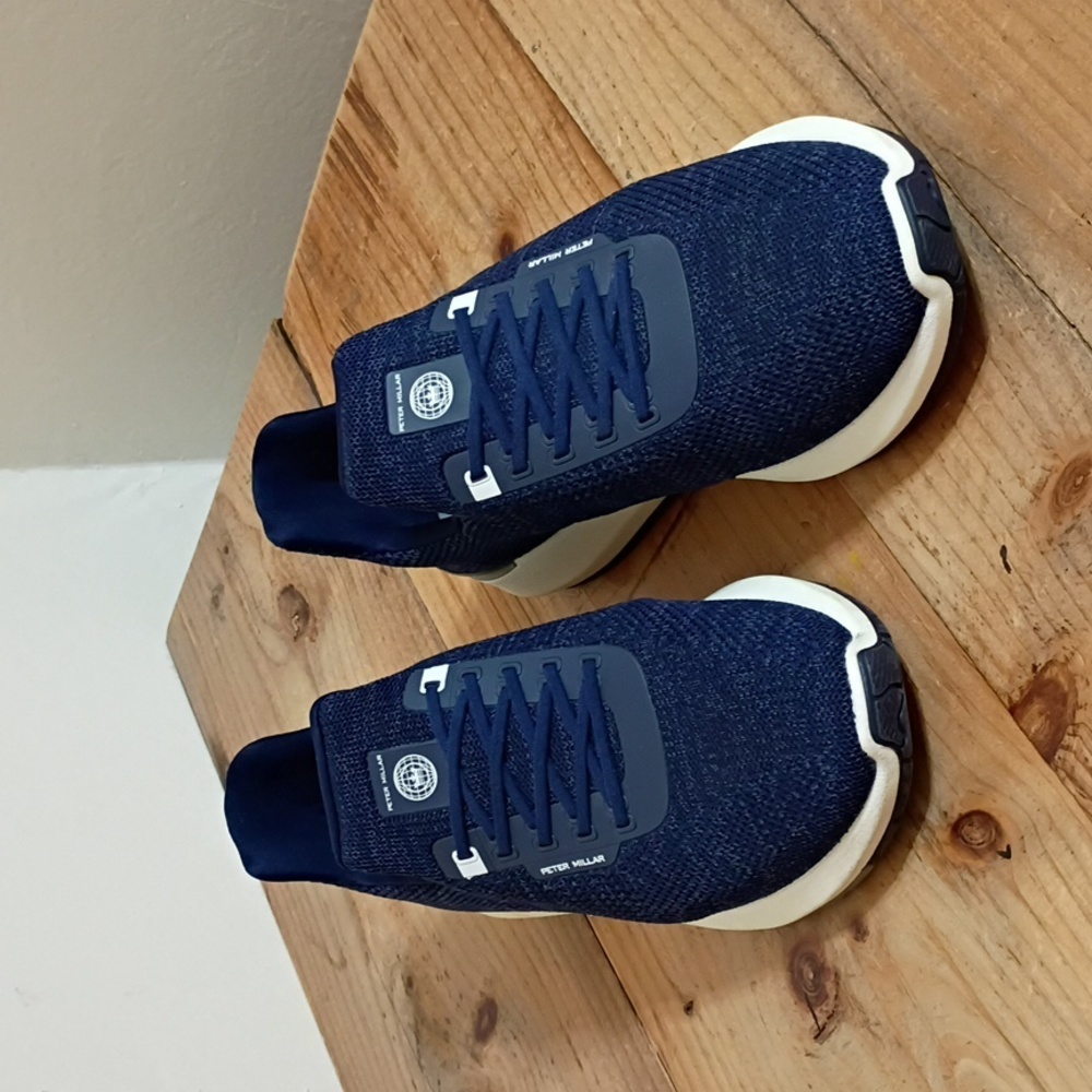 Peter Millar Navy Knit Hyperlight Apollo Sneaker … - image 9
